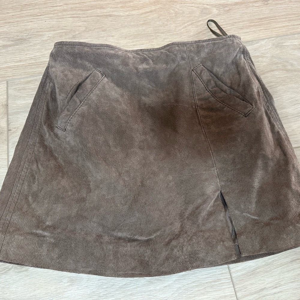 Brown Suede Skirt